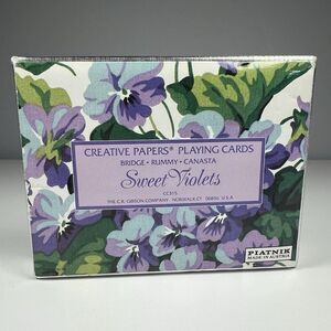 Double Deck Creative Papers Sweet Violets Playing Cards Piatnik Made in Austria